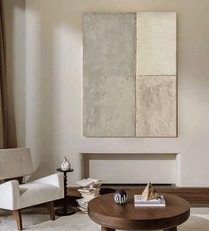 Contemporary Minimalist Geometric Oil Painting for Modern Home Decor