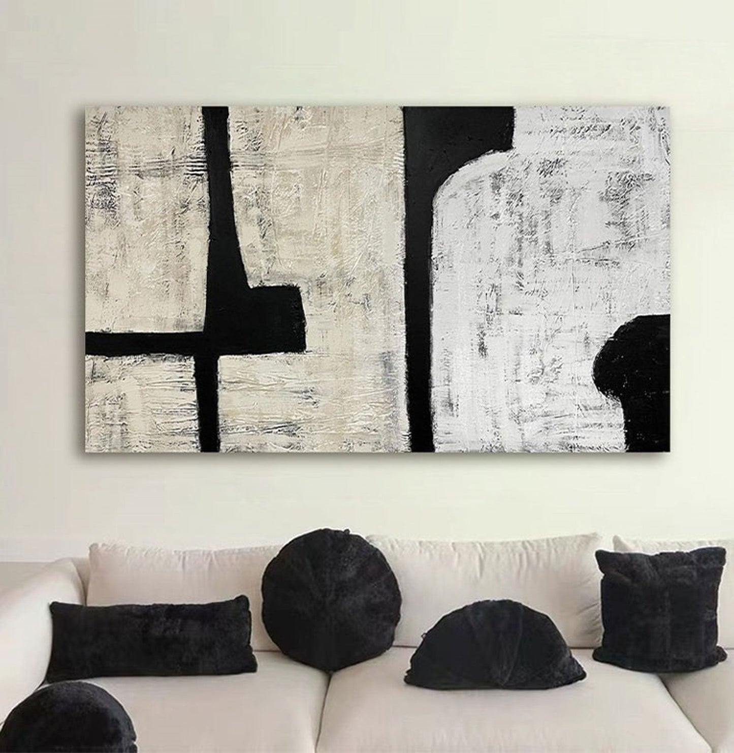 Contemporary Minimalist Abstract Oil Painting for Modern Home Decor