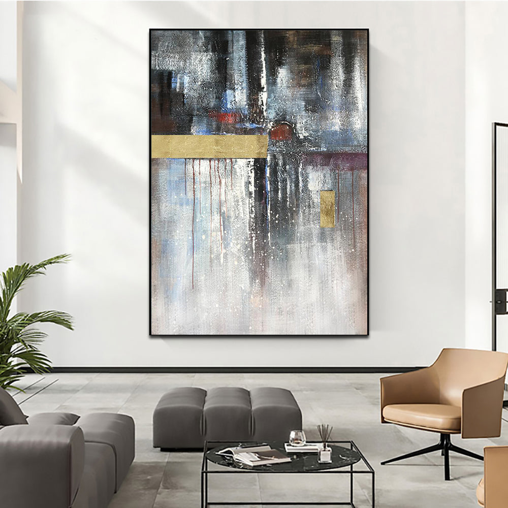 Abstract Oil Painting L'avenir - Modern Wall Art for Contemporary Home Decor