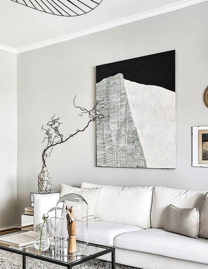 Elegant Minimalist Abstract Oil Painting for Modern Home Decor