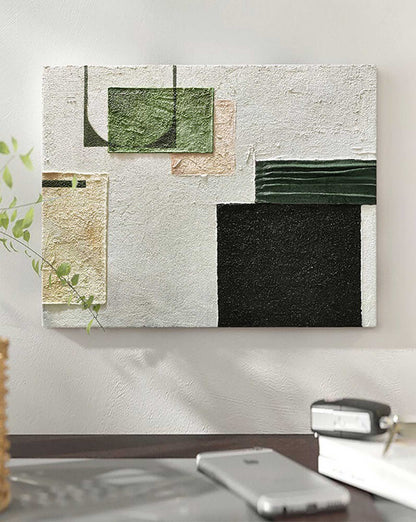 Elegant Minimalist Geometric Oil Painting for Contemporary Home Decor