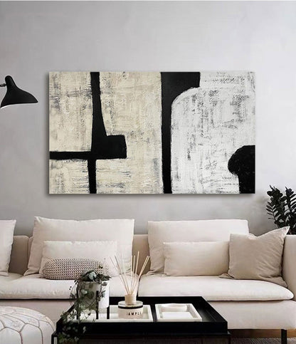 Contemporary Minimalist Abstract Oil Painting for Modern Home Decor