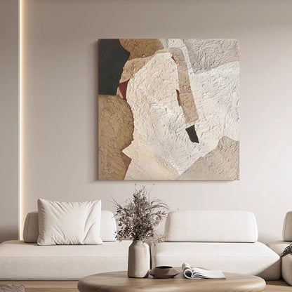 Elegant Minimalist Abstract Oil Painting for Modern Home Decor