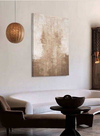 Serene Minimalist Abstract Oil Painting for Elegant Home Decor
