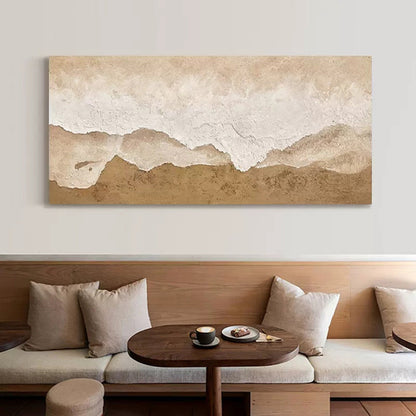 Serene Minimalist Landscape Oil Painting for Modern Home Decor