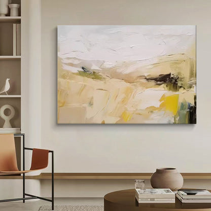 Serene Abstract Landscape Oil Painting for Modern Home Decor