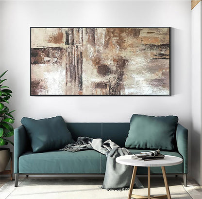 Abstract Canyon Landscape Oil Painting for Modern Home Decor