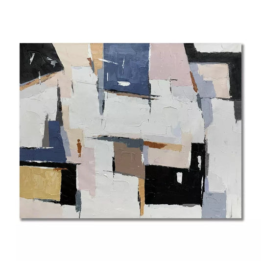 Abstract Oil Painting Inspiring Adventure and Exploration in Contemporary Decor