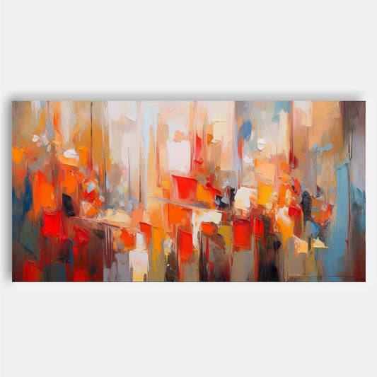 Vibrant Abstract Oil Painting for Modern Home Decor and Art Enthusiasts