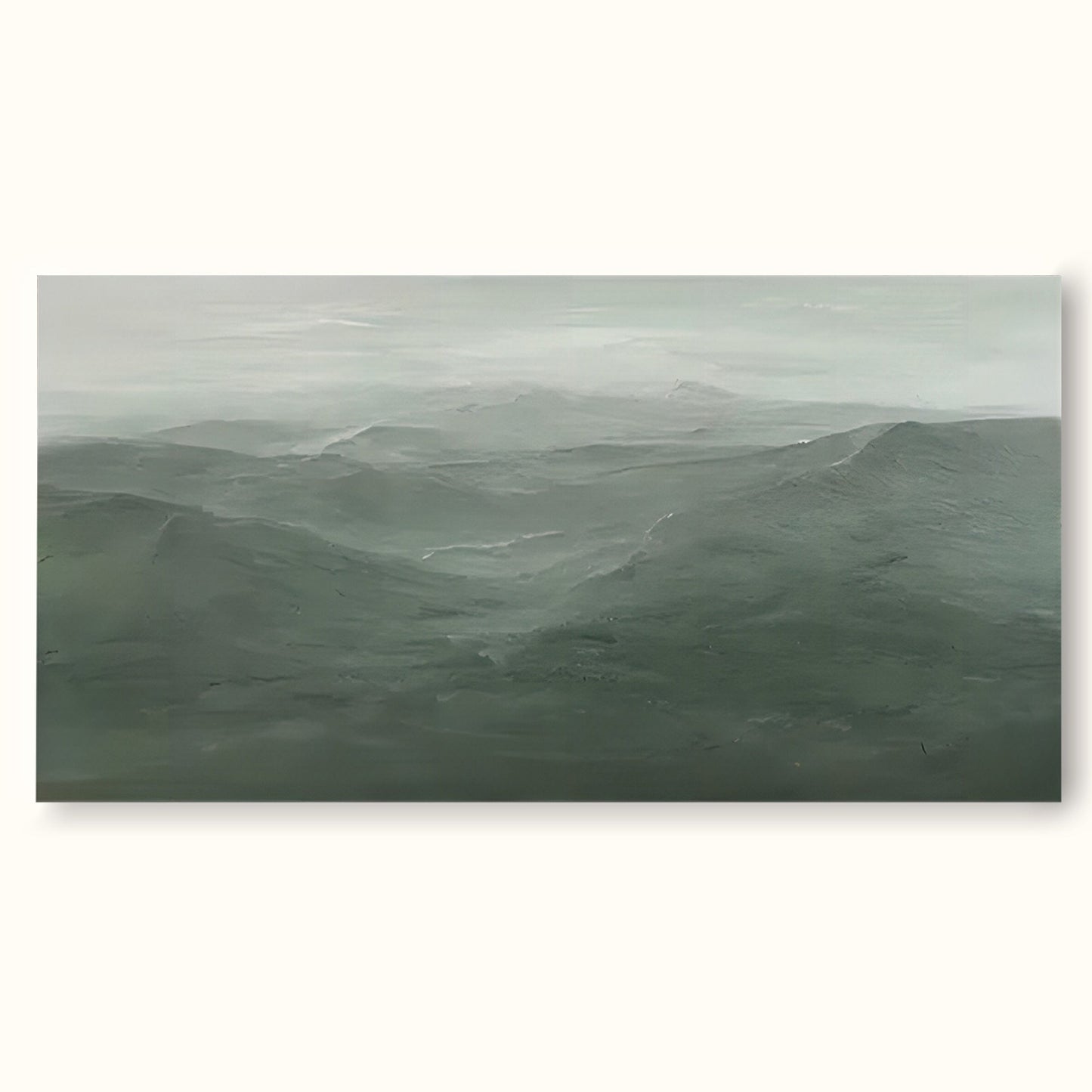 Serene Minimalist Landscape Oil Painting for Contemporary Home Decor