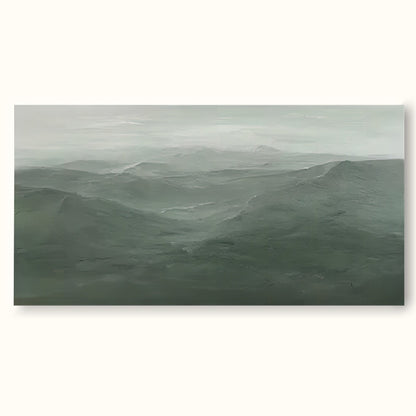 Serene Minimalist Landscape Oil Painting for Contemporary Home Decor