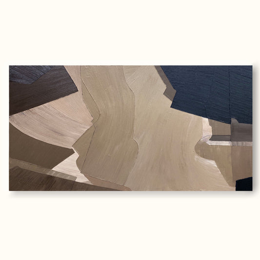 Elegant Minimalist Abstract Oil Painting for Modern Home Decor