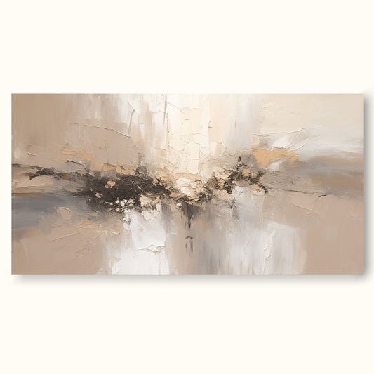 Serene Minimalist Abstract Oil Painting for Modern Home Decor