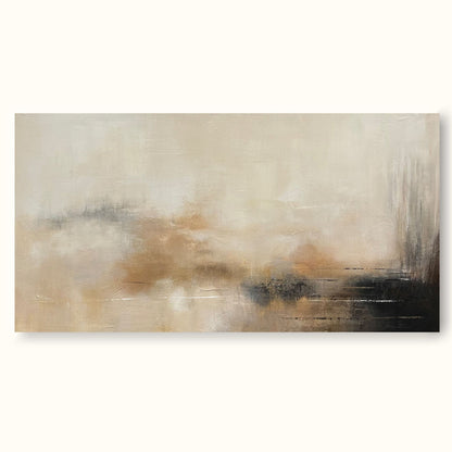 Serene Minimalist Abstract Oil Painting for Modern Home Decor