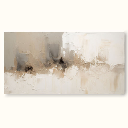 Elegant Minimalist Abstract Oil Painting in Neutral Tones for Modern D√©cor