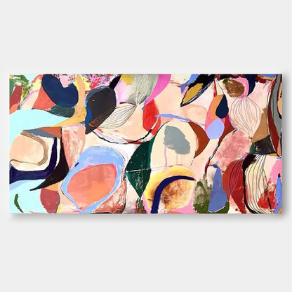 Colorful Abstract Oil Painting for Modern Home Décor and Artistic Inspiration