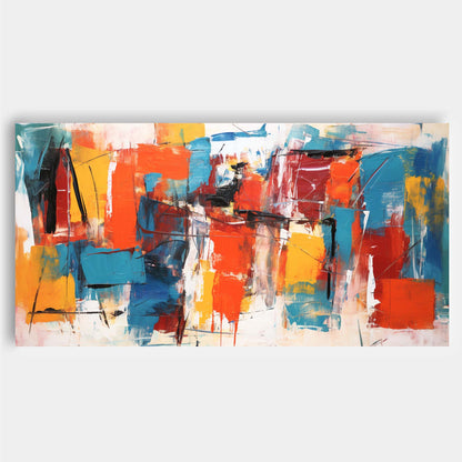 Vibrant Abstract Oil Painting for Modern Home Decor and Artistic Expression