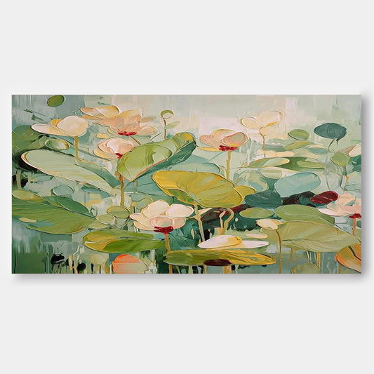 Vibrant Abstract Flower Oil Painting for Brightening Living Spaces