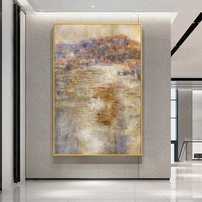 Abstract Landscape in Warm Tones | Unique Oil Painting for Home Decor