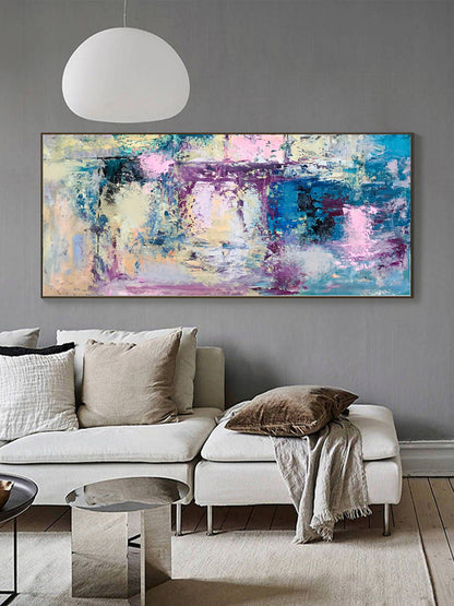 Abstract Serenity: Vibrant Colors in Contemporary Oil Painting