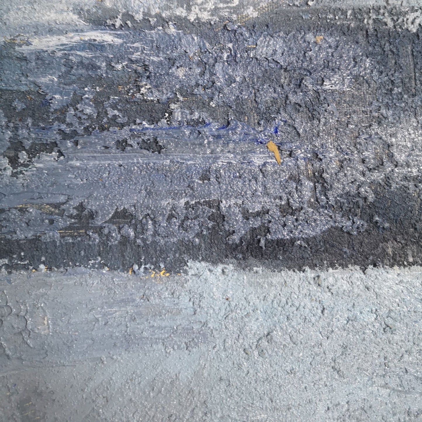 Tranquil Blue Ocean Waves Abstract Oil Painting for Coastal Decor