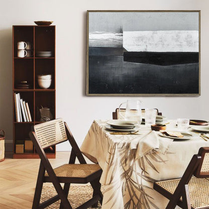 Modern Wabi-Sabi Oil Painting for Minimalist Home Decor