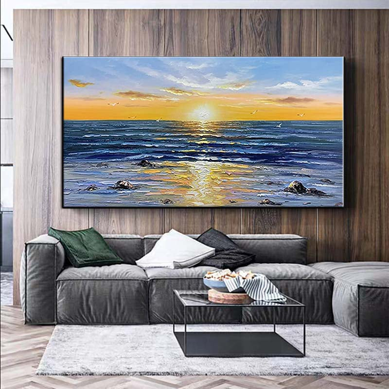Sunset Serenity Over St. Lucia's Tranquil Waves - Scenic Oil Painting