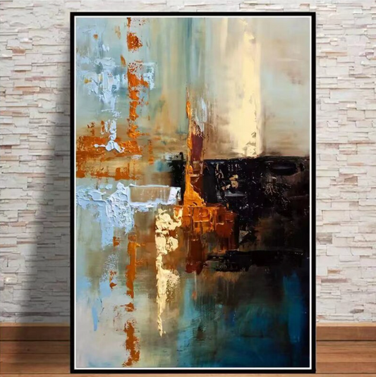 Abstract Oil Painting: Dynamic Colors and Bold Textures for Contemporary Decor