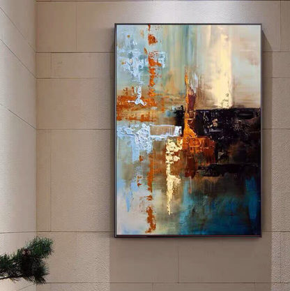 Abstract Oil Painting: Dynamic Colors and Bold Textures for Contemporary Decor