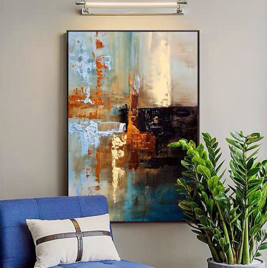 Abstract Oil Painting: Dynamic Colors and Bold Textures for Contemporary Decor