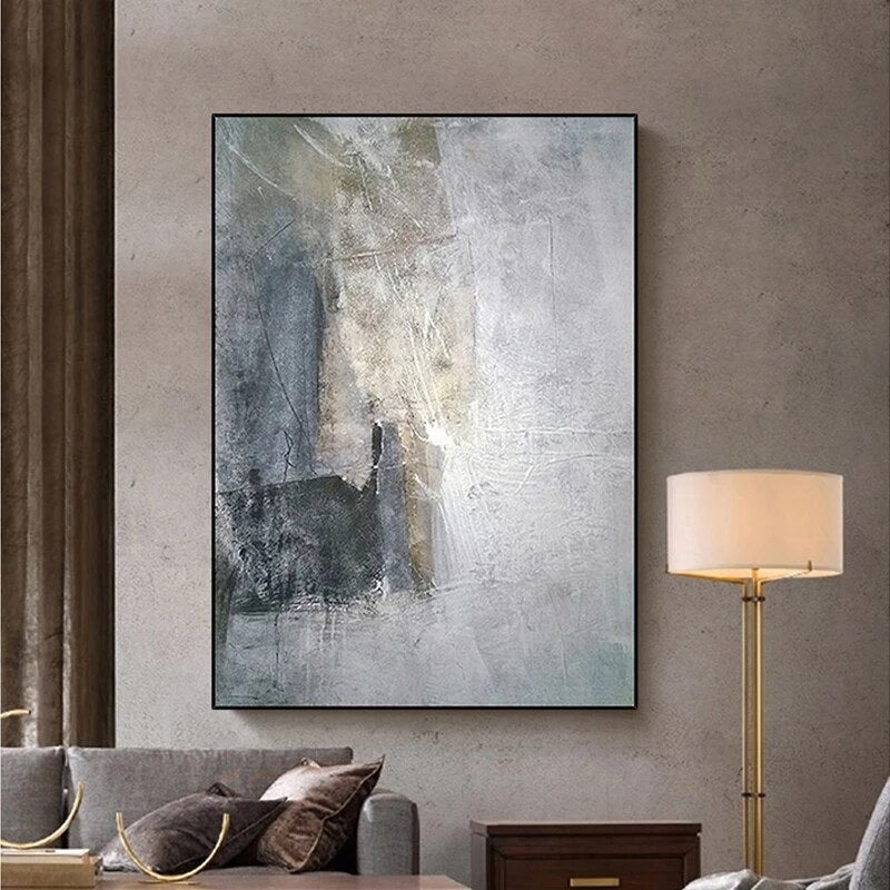 Abstract Serenity: Modern Oil Painting for Contemporary Home Décor