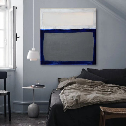 Serene Orca: Contemporary Oil Painting of Ocean Waves and Tranquil Tones