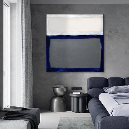 Serene Orca: Contemporary Oil Painting of Ocean Waves and Tranquil Tones