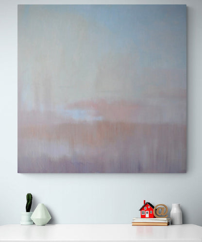 Serene Abstract Oil Painting for Tranquil Home Decor