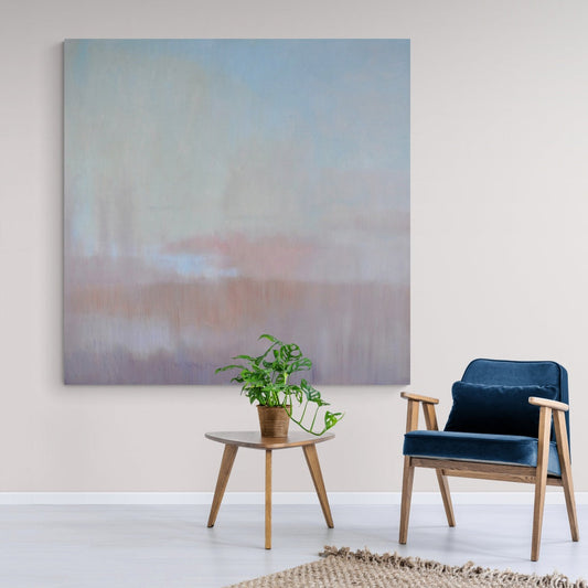 Serene Abstract Oil Painting for Tranquil Home Decor