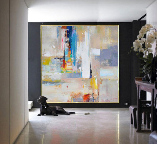 Colorful Abstract Landscape Painting for Home Décor and Art Collectors