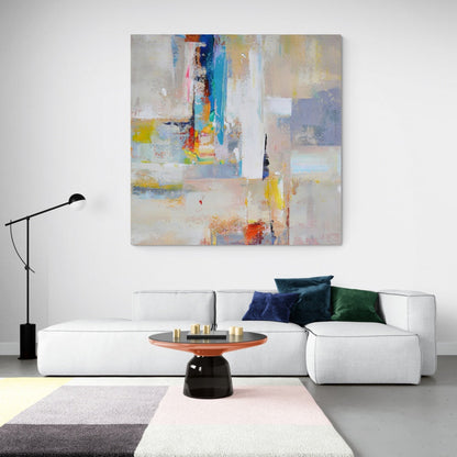 Colorful Abstract Landscape Painting for Home Décor and Art Collectors