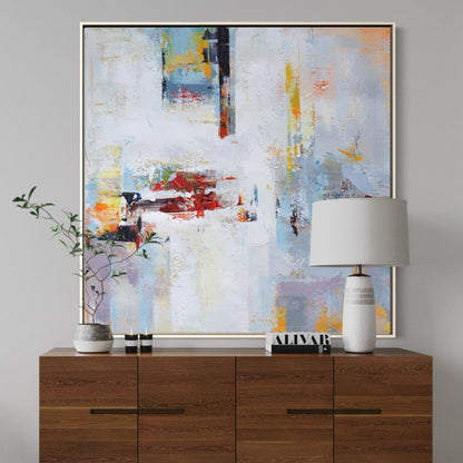 Colorful Abstract Oil Painting for Modern Home Decor and Art Enthusiasts