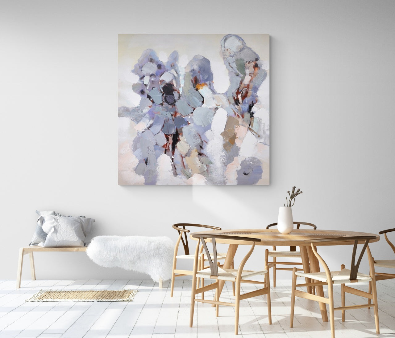 Whimsical Butterfly Dance - Elegant Oil Painting for Home Decor