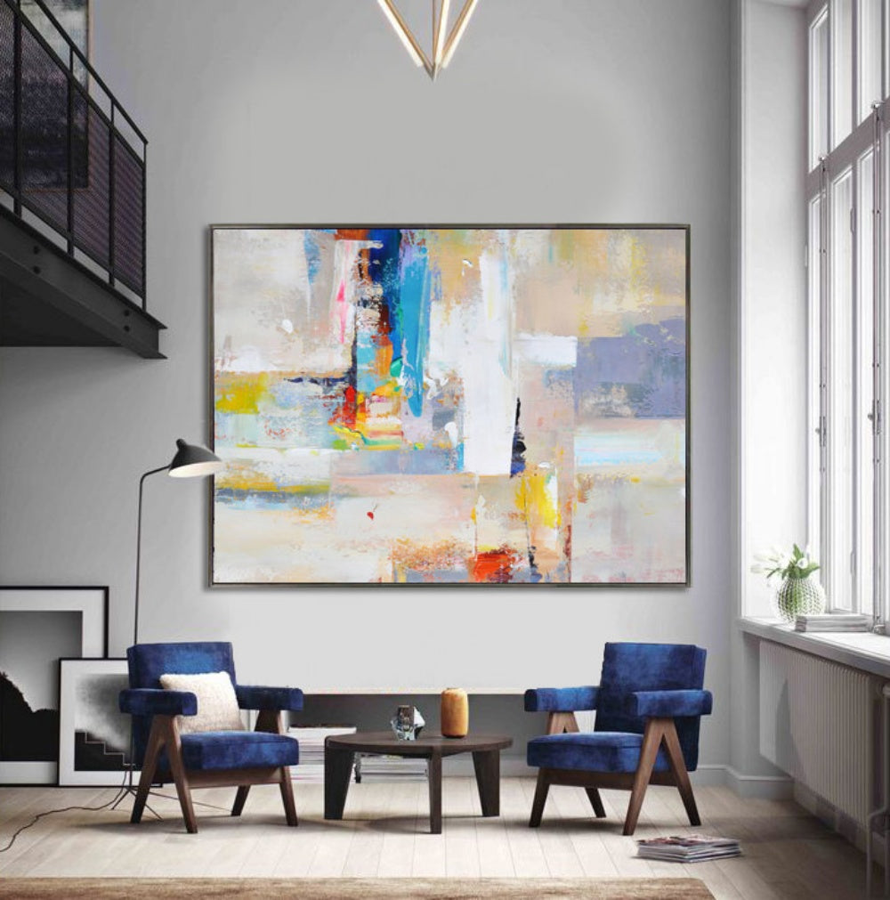 Abstract Serenity: Modern Oil Painting for Home and Office Decor