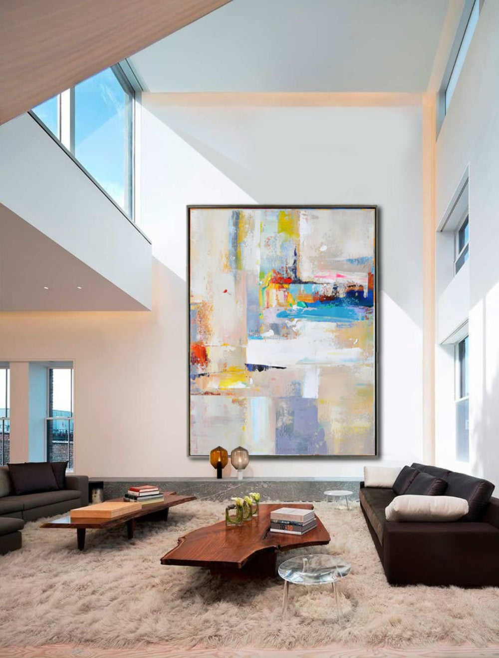 Abstract Serenity: Modern Oil Painting for Home and Office Decor