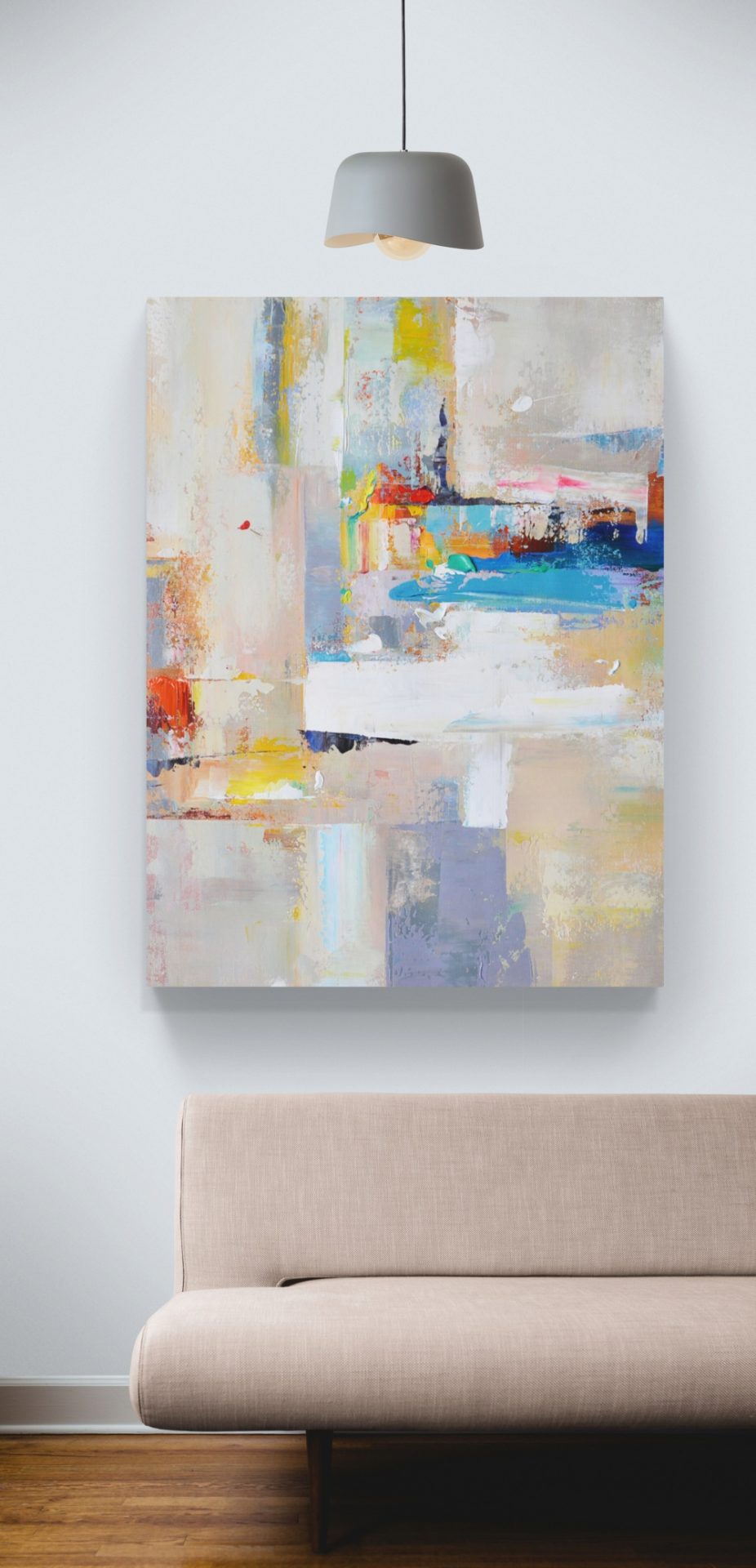 Abstract Serenity: Modern Oil Painting for Home and Office Decor