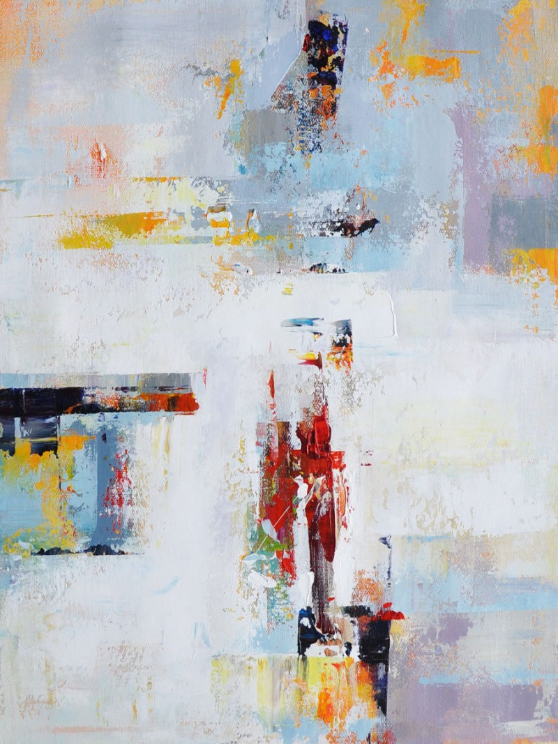 Abstract Serenity: Vibrant Oil Painting for Modern Home Decor