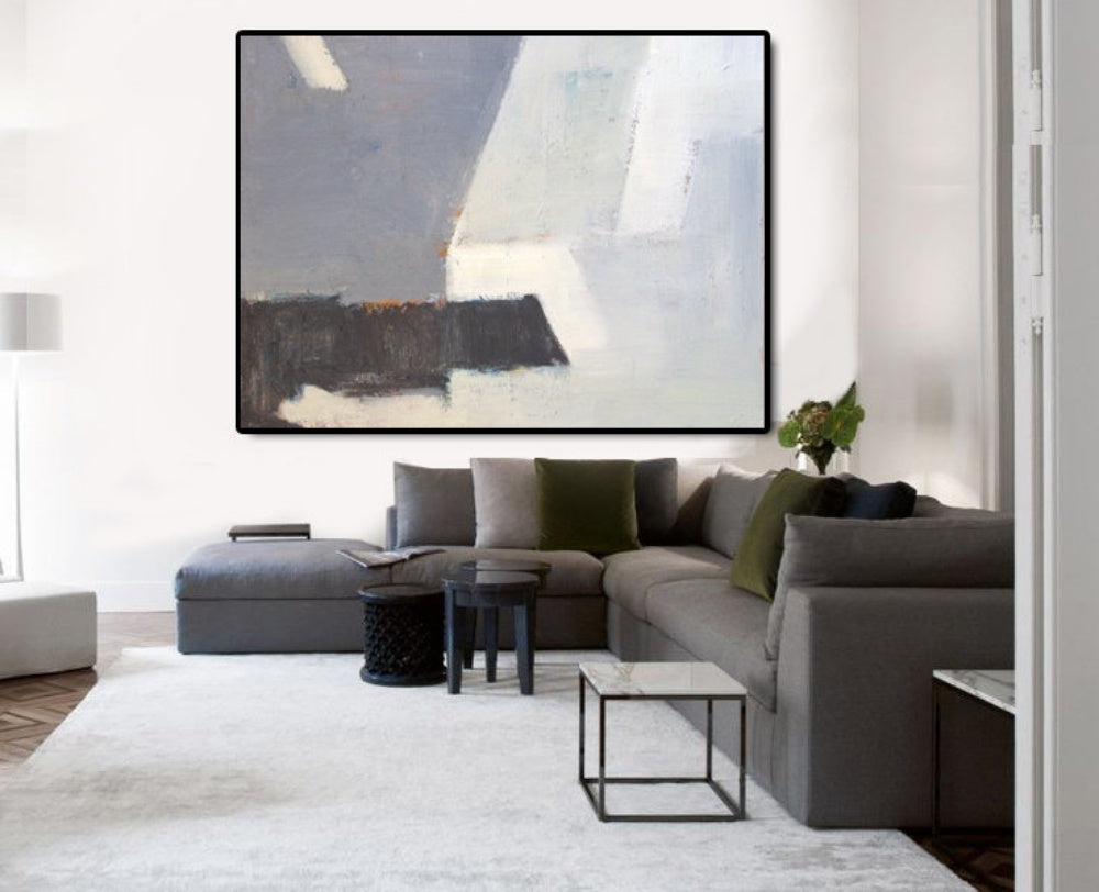 Contemporary Abstract Oil Painting - Serene Invitation to Tranquility