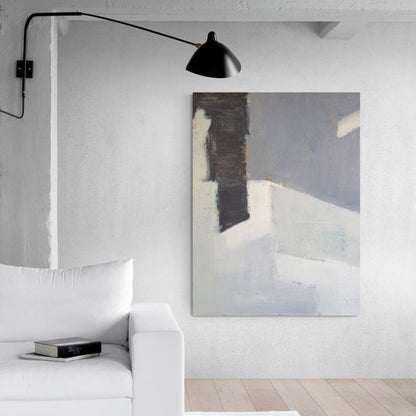 Contemporary Abstract Oil Painting - Serene Invitation to Tranquility