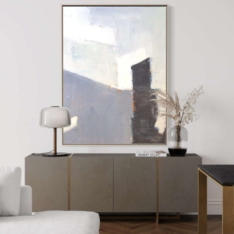 Contemporary Abstract Oil Painting - Serene Invitation to Tranquility