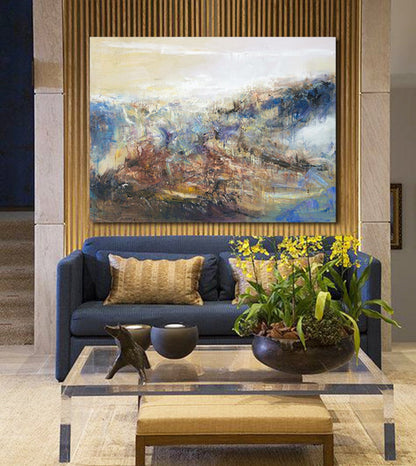 Abstract Serenity: Captivating Oil Painting for Inspiring Home Decor