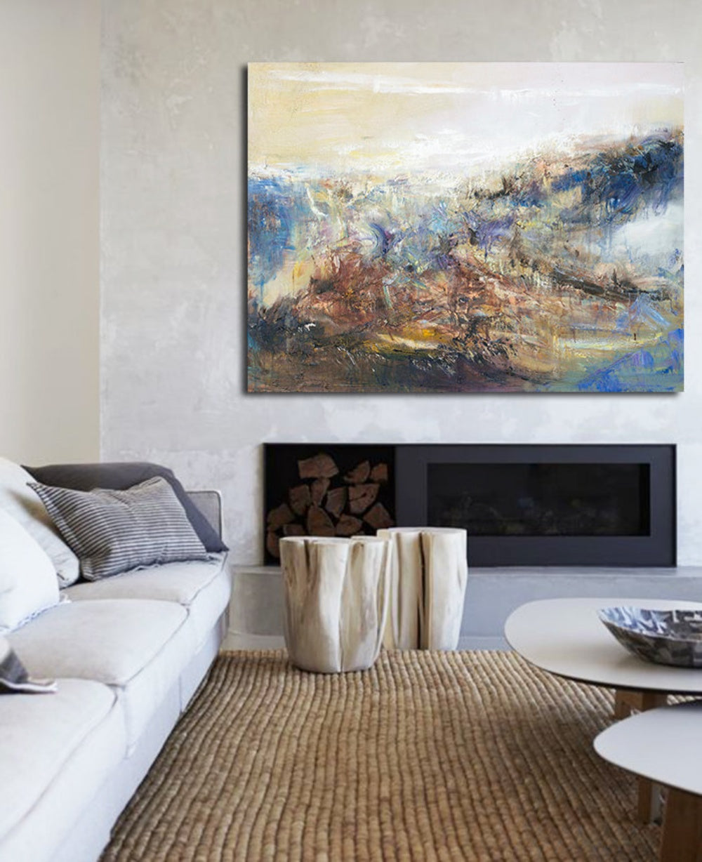 Abstract Serenity: Captivating Oil Painting for Inspiring Home Decor