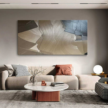 Abstract Earth Tones Oil Painting for Modern Home Décor