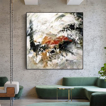 Vibrant Abstract Oil Painting of Nature's Fury and Strength